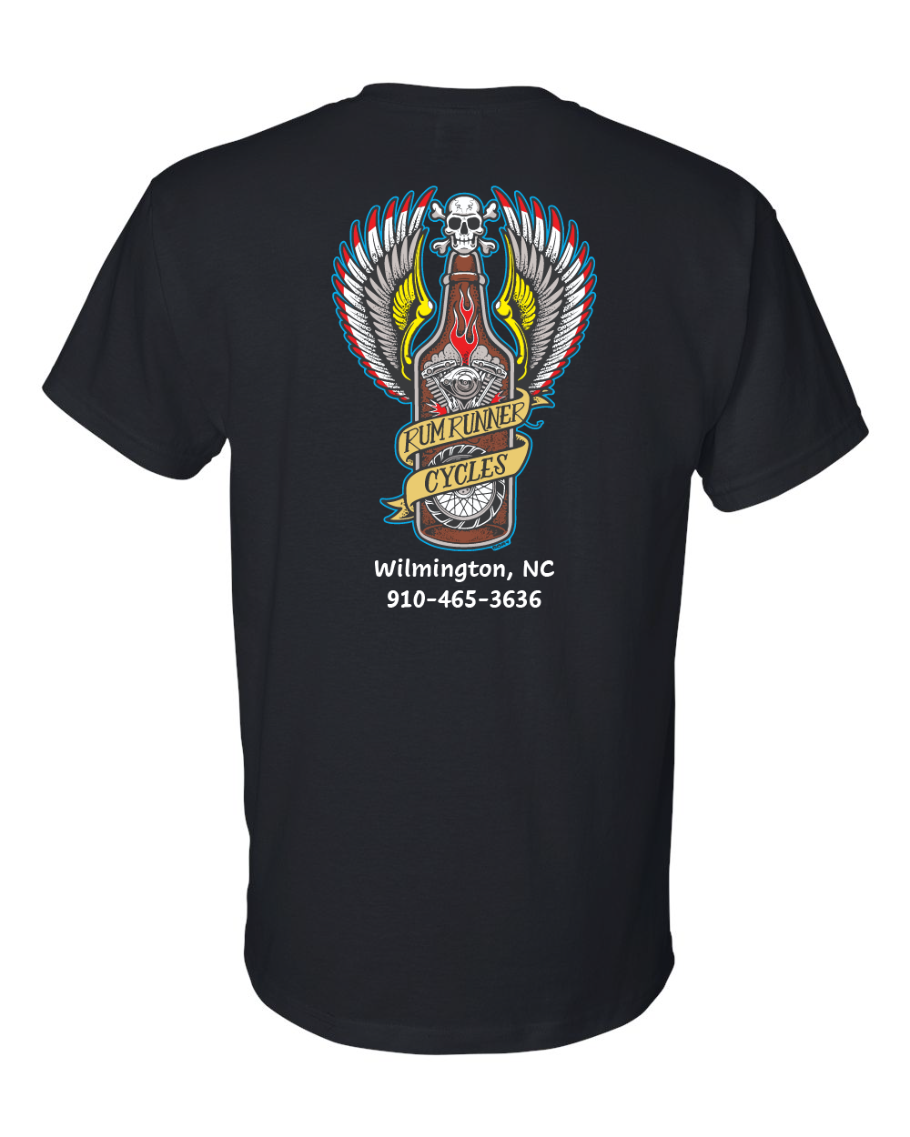 Rum Runner Cycles Unisex DryBlend® T-Shirt (click for more colors)