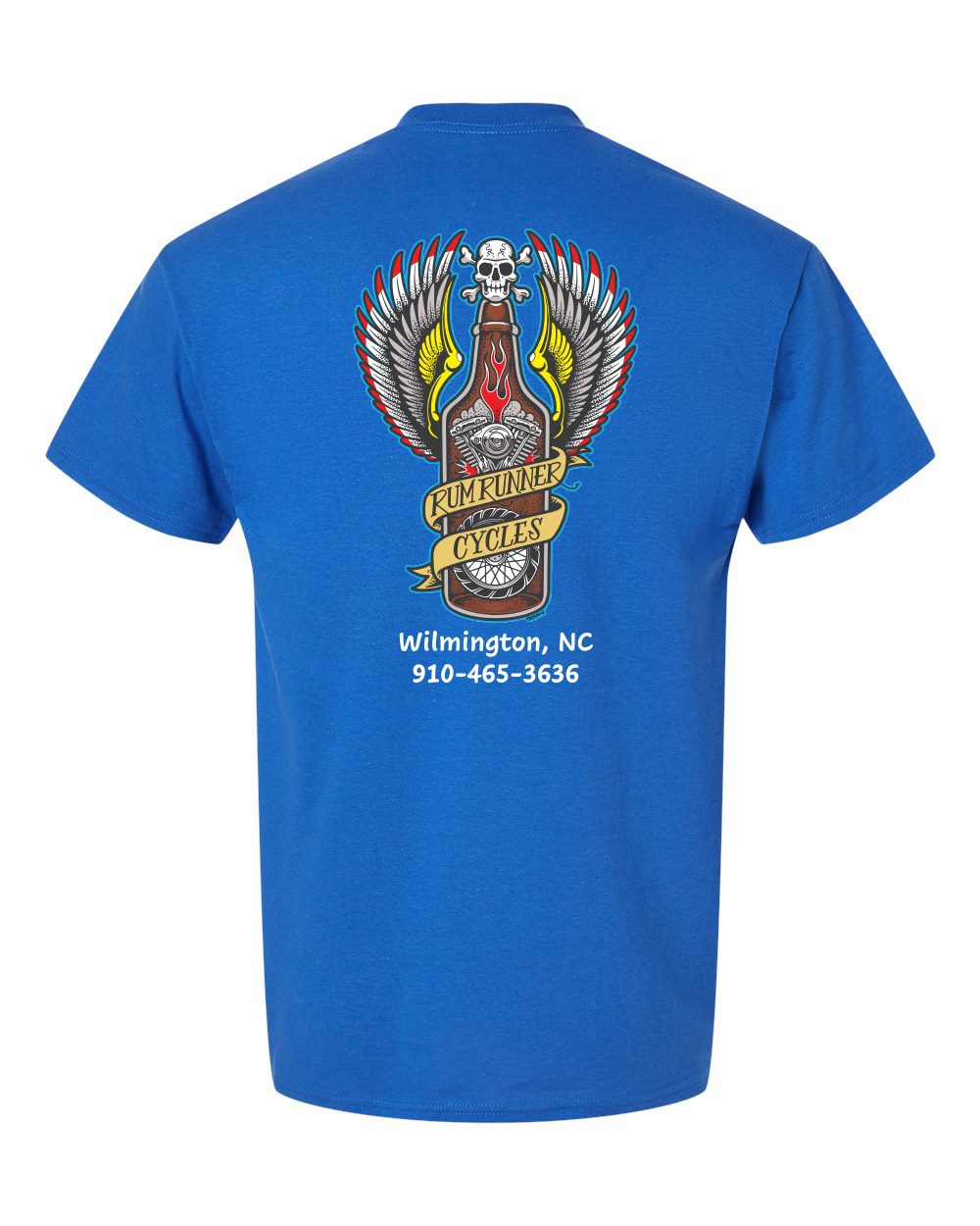 Rum Runner Cycles Unisex DryBlend® T-Shirt (click for more colors)