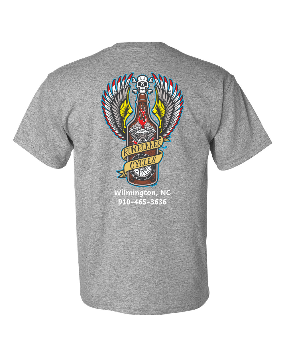 Rum Runner Cycles Unisex DryBlend® T-Shirt (click for more colors)